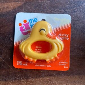 New Vintage The First Ducky Rattle Birth - 18 Months Baby Duck Toy